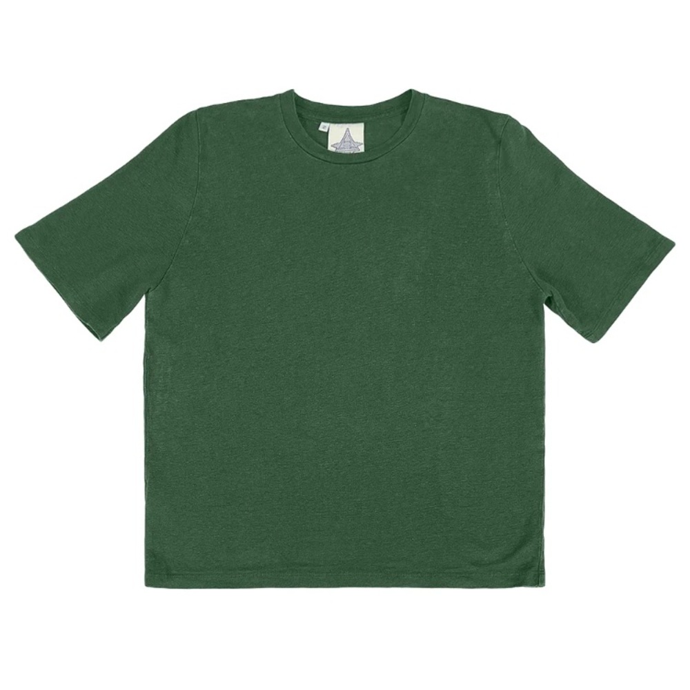 Dakota - 100% Hemp Cropped Tee Hunter Green